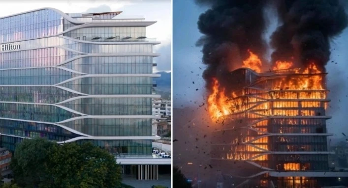 Khách sạn 5 sao Hilton bị thiêu trụi trong biểu tình đẫm máu ở Nepal