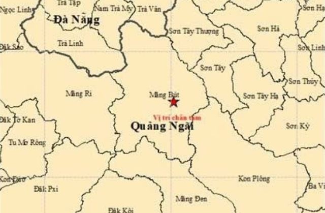 Xã miền núi Quảng Ngãi chịu 2 trận động đất trong 1 giờ