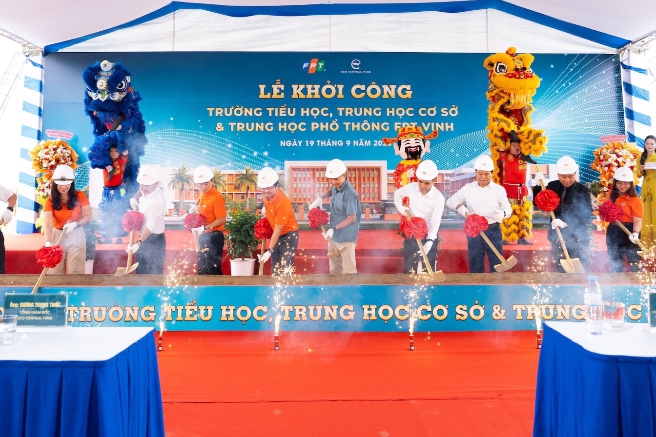 Ecopark và FPT khởi công trường liên cấp tại đô thị Eco Central Park